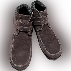 Propét Womens Delaney Suede Almond Toe Ankle Fashion Boots, Brown, Size 11